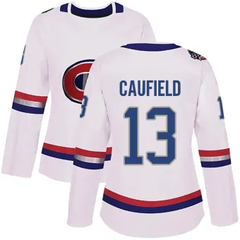 Women's Cole Caufield Montreal Canadiens 2017 100 Classic Jersey - White Authentic