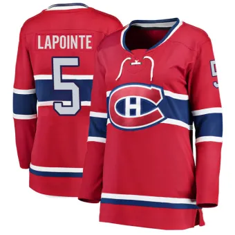 Women's Guy Lapointe Montreal Canadiens Home Jersey - Red Breakaway