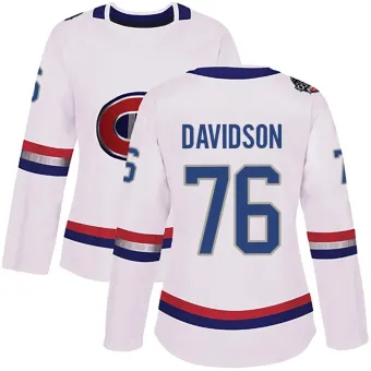 Women's Jared Davidson Montreal Canadiens 2017 100 Classic Jersey - White Authentic