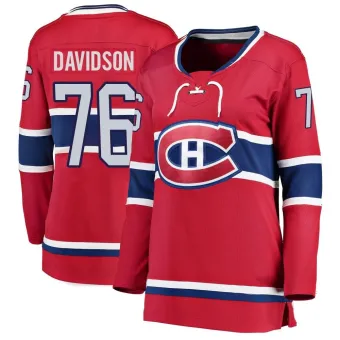 Women's Jared Davidson Montreal Canadiens Home Jersey - Red Breakaway