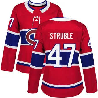 Women's Jayden Struble Montreal Canadiens Home Jersey - Red Authentic