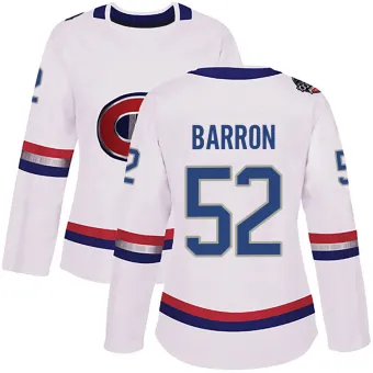 Women's Justin Barron Montreal Canadiens 2017 100 Classic Jersey - White Authentic