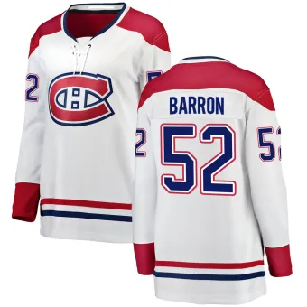 Women's Justin Barron Montreal Canadiens Away Jersey - White Breakaway