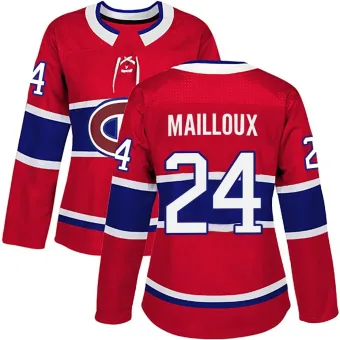 Women's Logan Mailloux Montreal Canadiens Home Jersey - Red Authentic