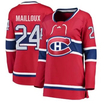 Women's Logan Mailloux Montreal Canadiens Home Jersey - Red Breakaway