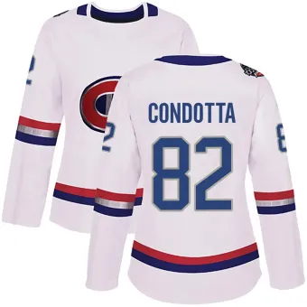 Women's Lucas Condotta Montreal Canadiens 2017 100 Classic Jersey - White Authentic