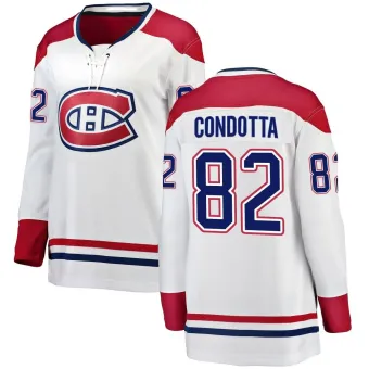 Women's Lucas Condotta Montreal Canadiens Away Jersey - White Breakaway