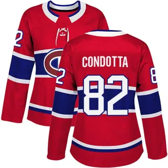 Women's Lucas Condotta Montreal Canadiens Home Jersey - Red Authentic