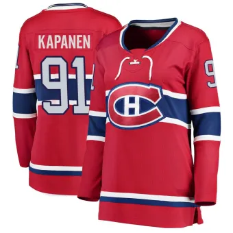 Women's Oliver Kapanen Montreal Canadiens Home Jersey - Red Breakaway