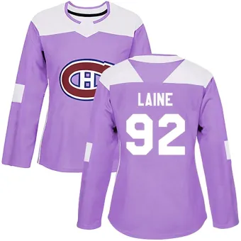 Women's Patrik Laine Montreal Canadiens Fights Cancer Practice Jersey - Purple Authentic