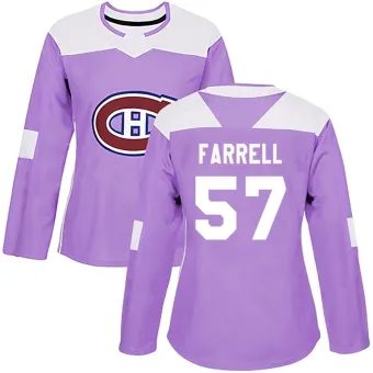 Women's Sean Farrell Montreal Canadiens Fights Cancer Practice Jersey - Purple Authentic