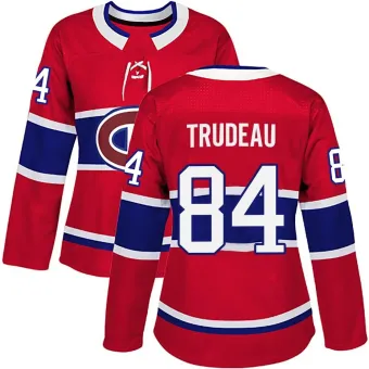 Women's William Trudeau Montreal Canadiens Home Jersey - Red Authentic