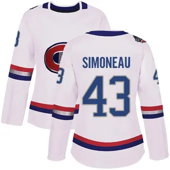 Women's Xavier Simoneau Montreal Canadiens 2017 100 Classic Jersey - White Authentic