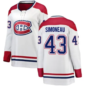 Women's Xavier Simoneau Montreal Canadiens Away Jersey - White Breakaway