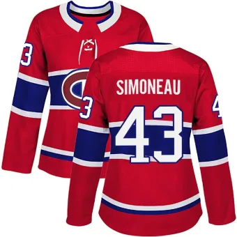 Women's Xavier Simoneau Montreal Canadiens Home Jersey - Red Authentic