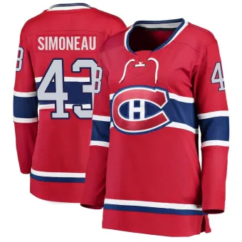 Women's Xavier Simoneau Montreal Canadiens Home Jersey - Red Breakaway