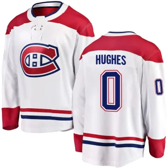 Youth Connor Hughes Montreal Canadiens Away Jersey - White Breakaway