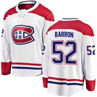 Youth Justin Barron Montreal Canadiens Away Jersey - White Breakaway