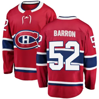 Youth Justin Barron Montreal Canadiens Home Jersey - Red Breakaway